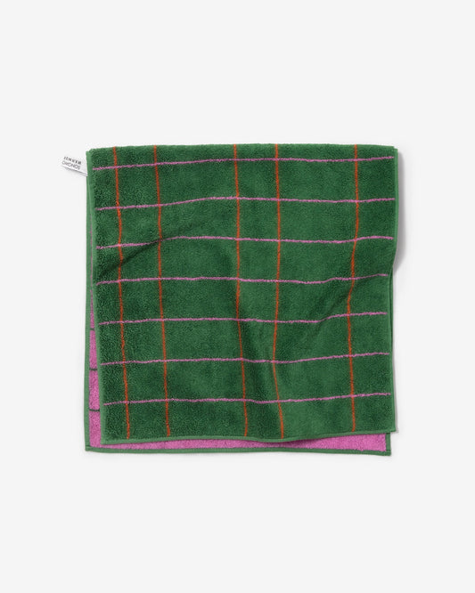 タイルフェイスタオル - ディープグリーン