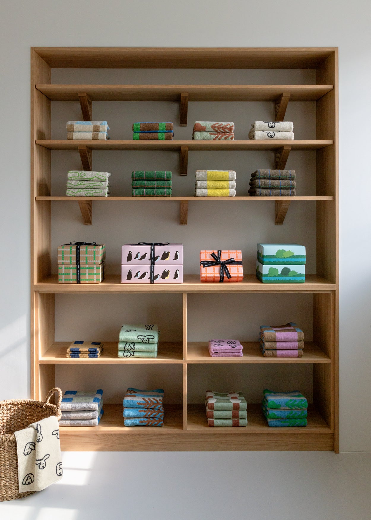 バニーバニーハンドタオル - ブラウン