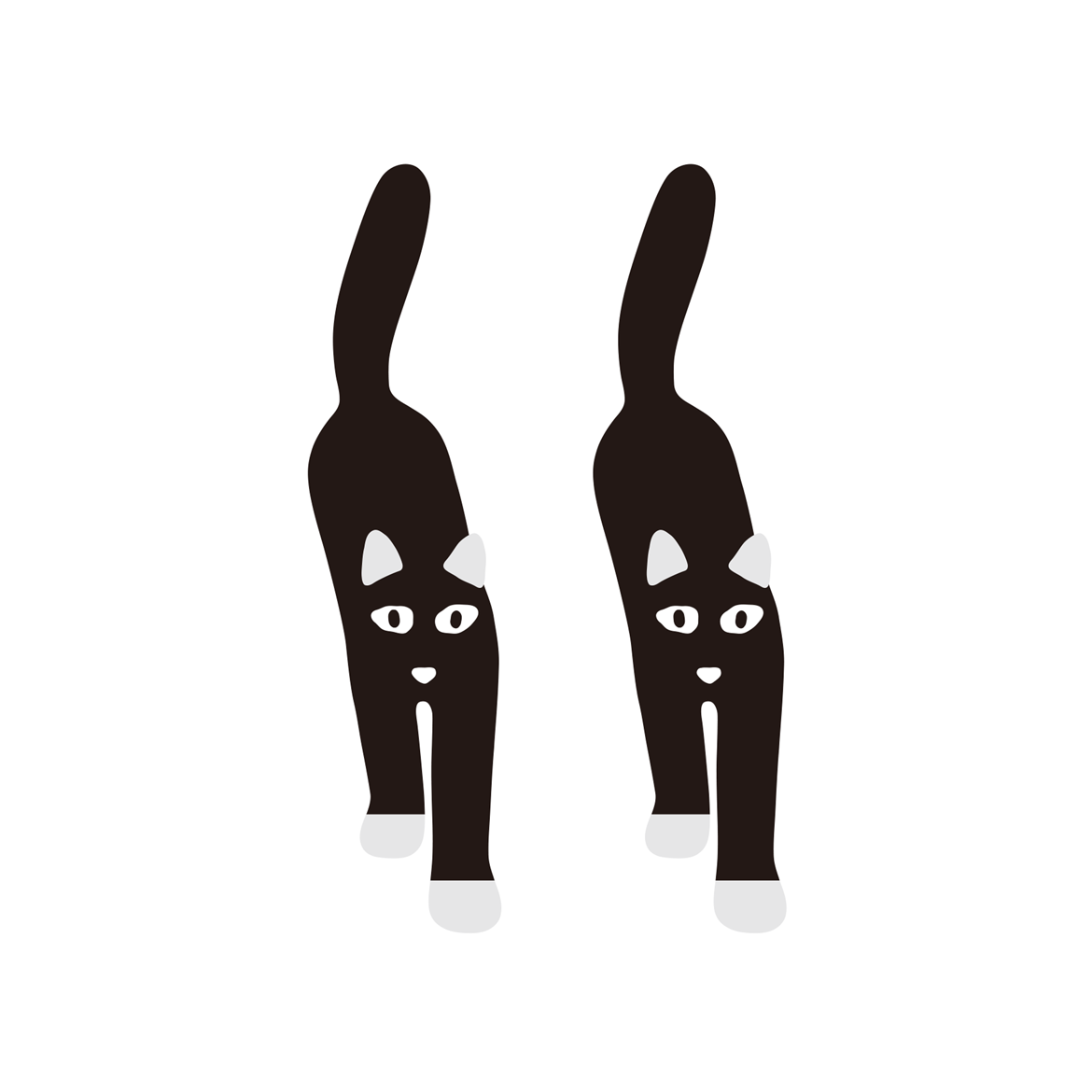 猫が来るステッカー