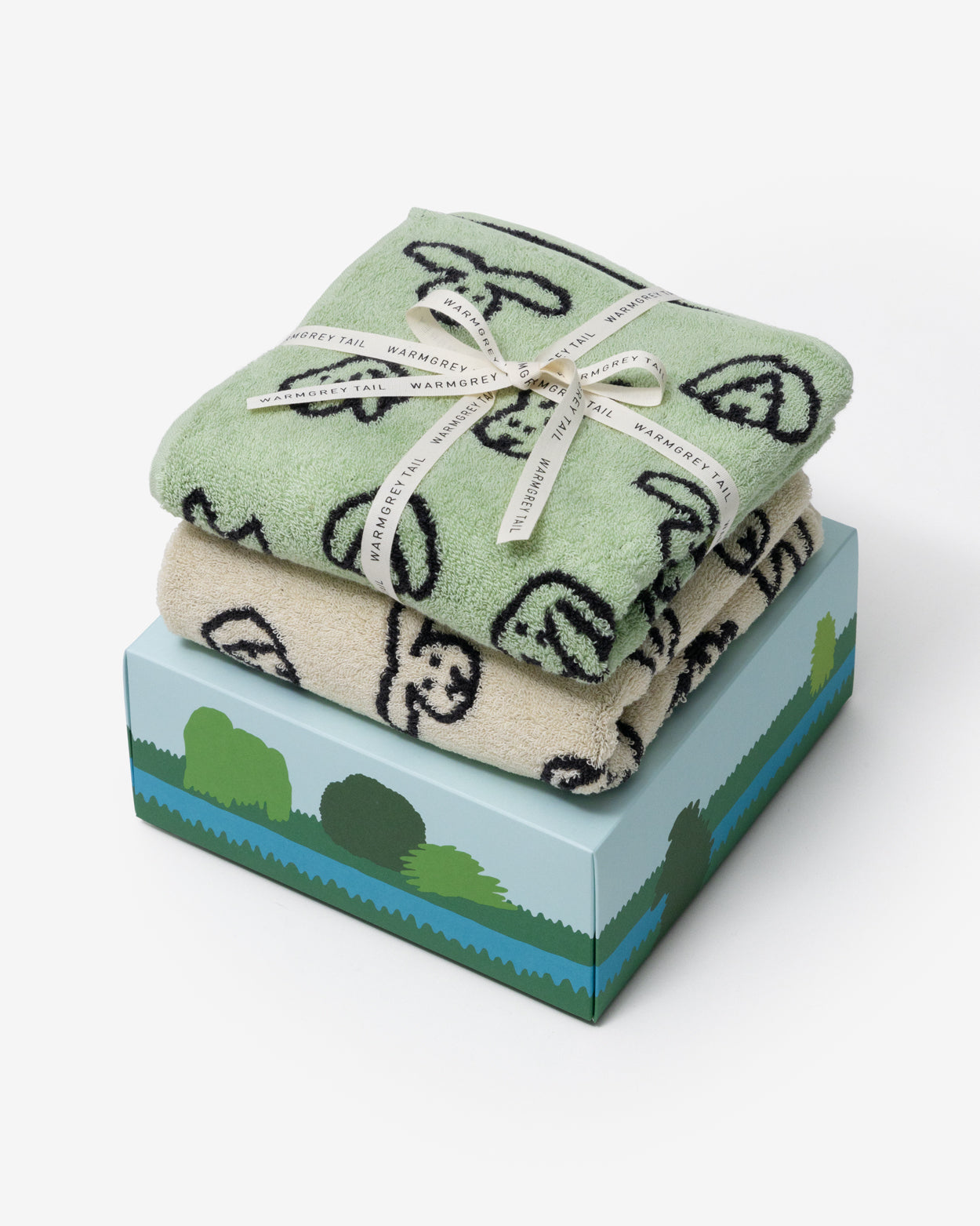 バニーバニーフェイスタオル - クリーム