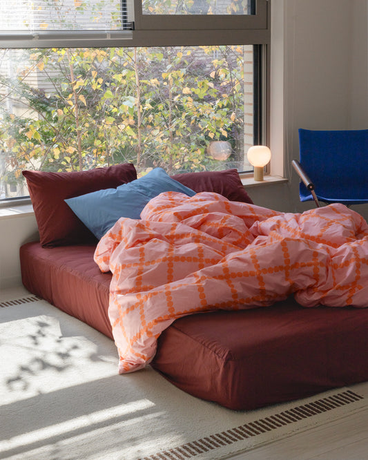 バーガンディ ピローケース (2サイズ)