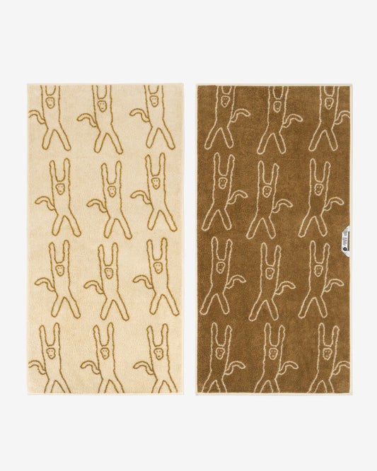 モンキーフェイスタオル - アイボリー