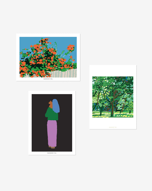 花のフェンスのポストカード