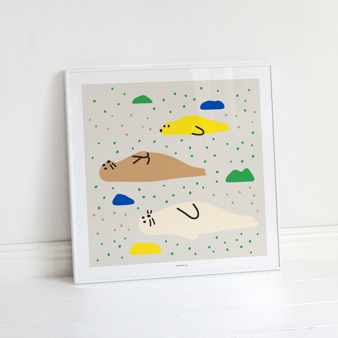 タイガーに会う - ホワイトポスター