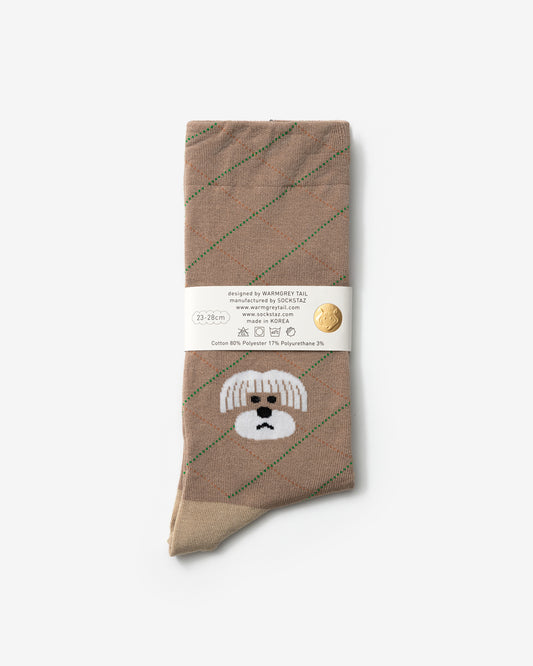 ヘアカットソックス - ブラウン