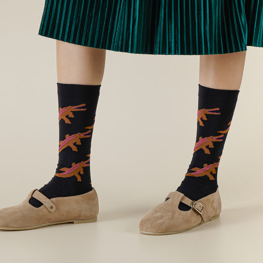 クロコダイルソックス - ブラック