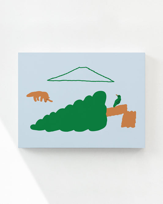 木のキャンバスの周り