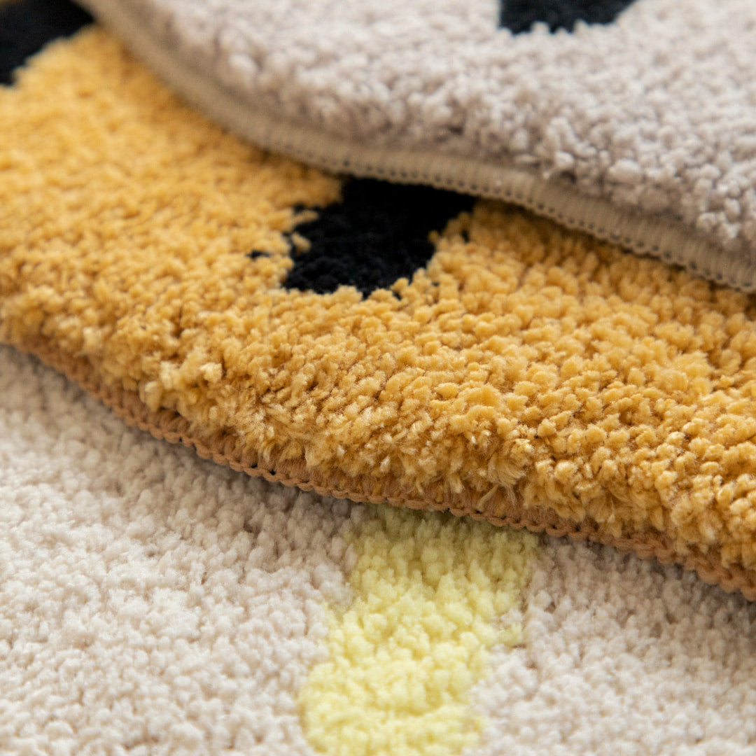 ライオンラグ - ブラウン地に黒のライン