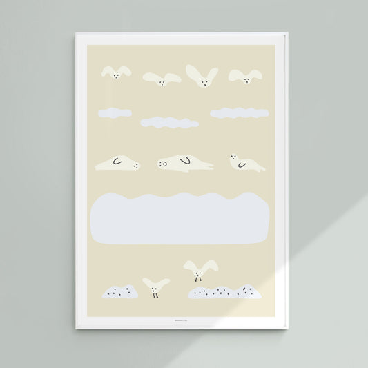 アザラシとカモメのポスター