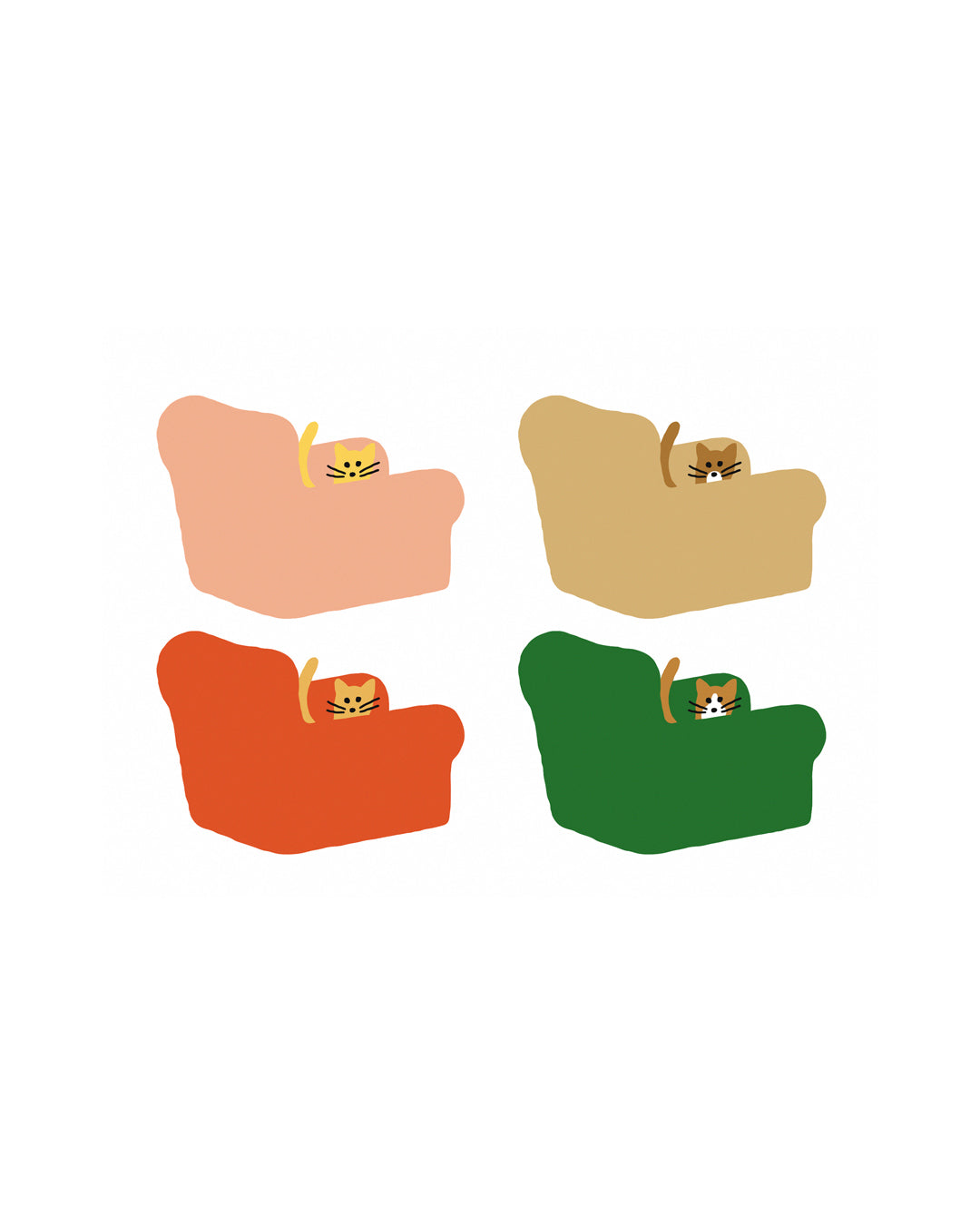 アームチェア - ピンクのステッカー