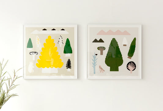 私の黄色い木のポスター