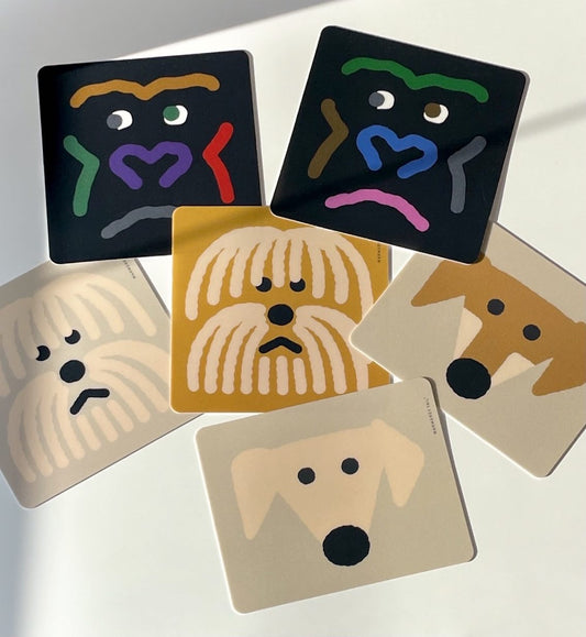 ふわふわ犬マウスパッド - ベージュ