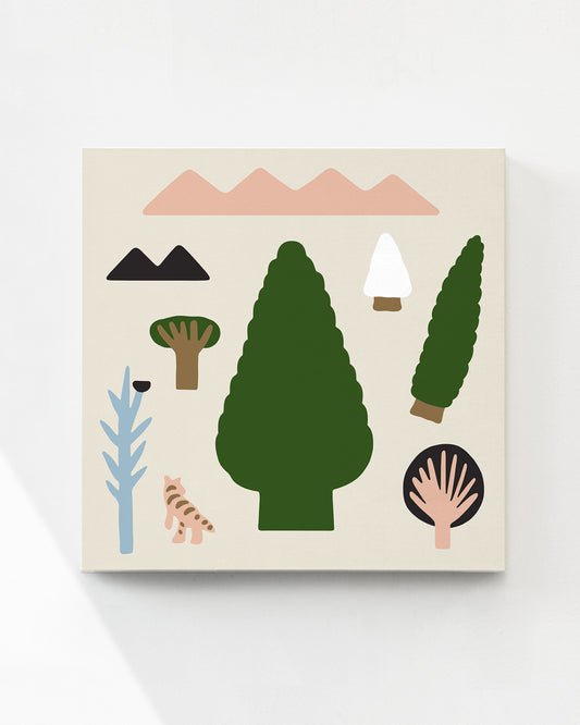 大きな緑の木のキャンバス