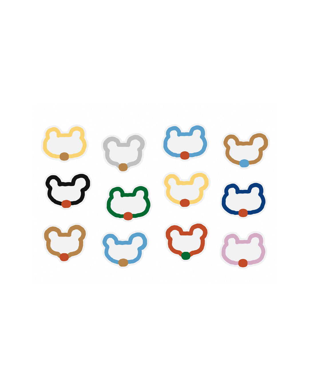 耳と鼻 12Pステッカー