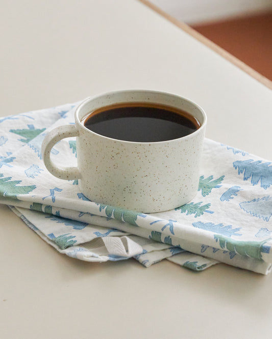 ノースランド キッチンクロス - ブルー&グリーン