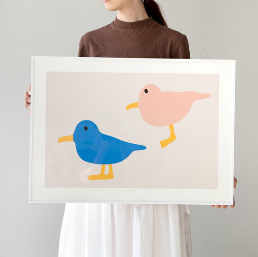 テイクオフ - ベージュポスター