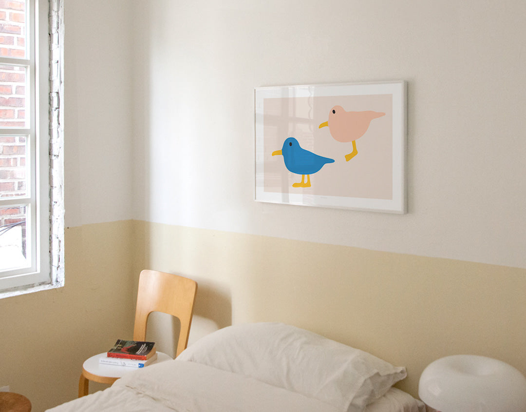 テイクオフ - ベージュポスター