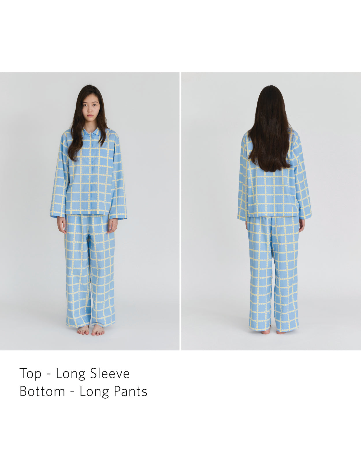 [PRE-ORDER UNTIL OCT 29] BLOSSOM CHECK PAJAMA PANTS - BLUE