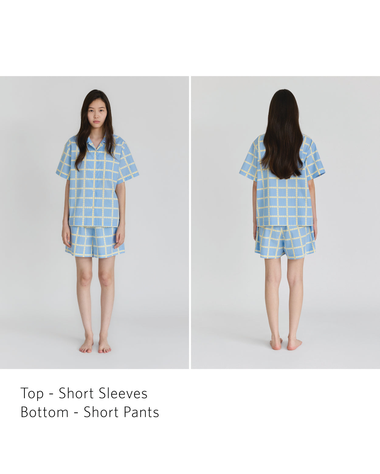 [PRE-ORDER UNTIL OCT 29] BLOSSOM CHECK PAJAMA SET - BLUE