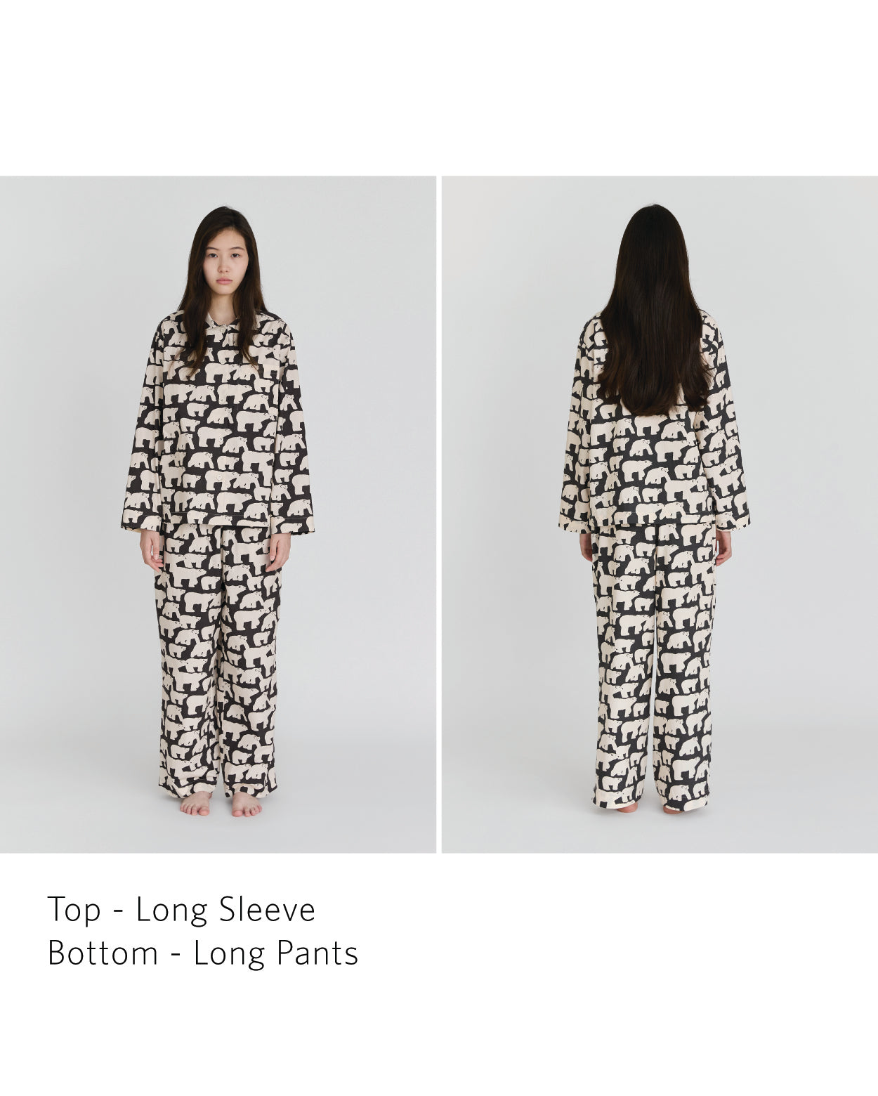 [PRE-ORDER UNTIL OCT 29] POLAR BEARS PAJAMA SET - BLACK