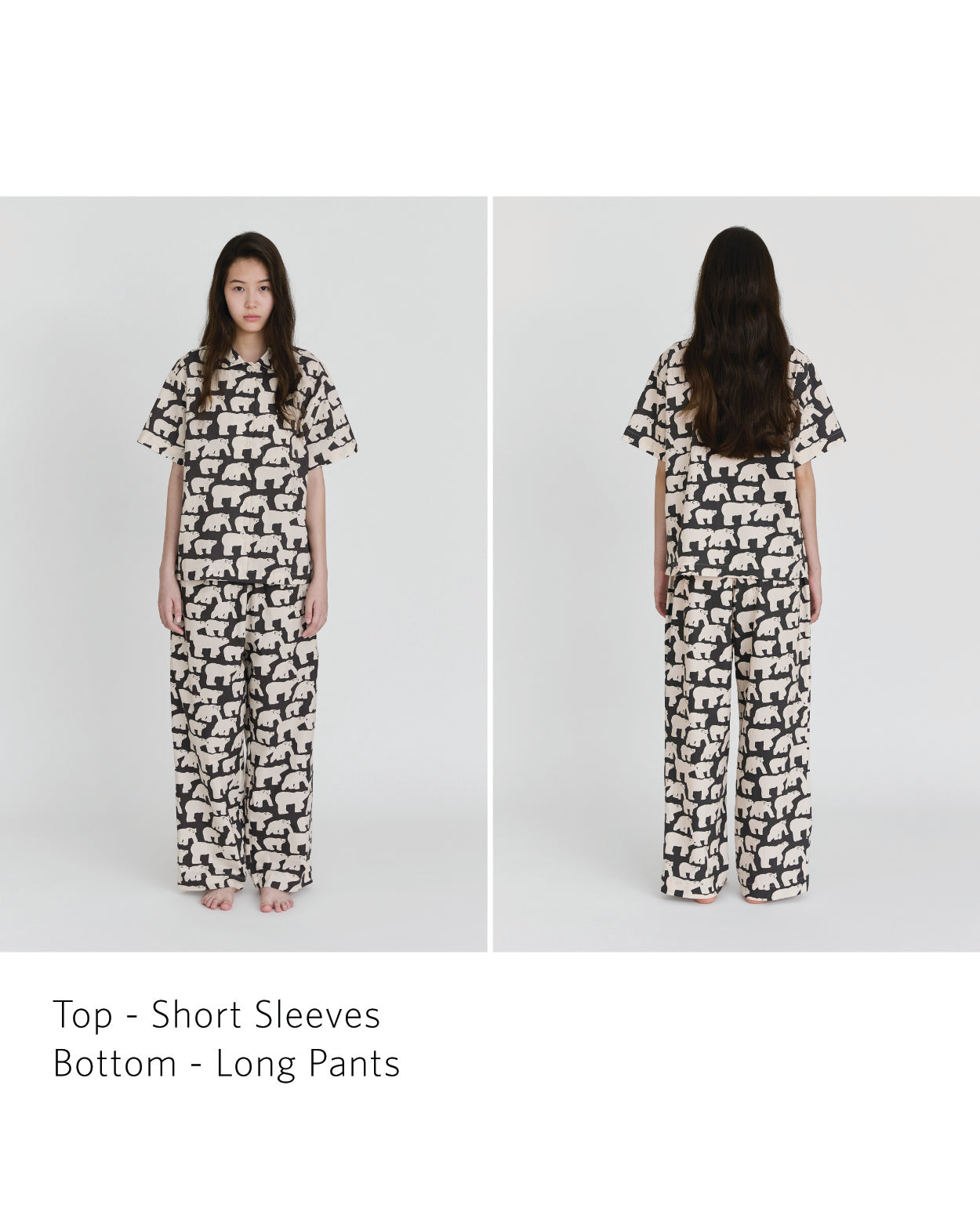 [PRE-ORDER UNTIL OCT 29] POLAR BEARS PAJAMA SET - BLACK