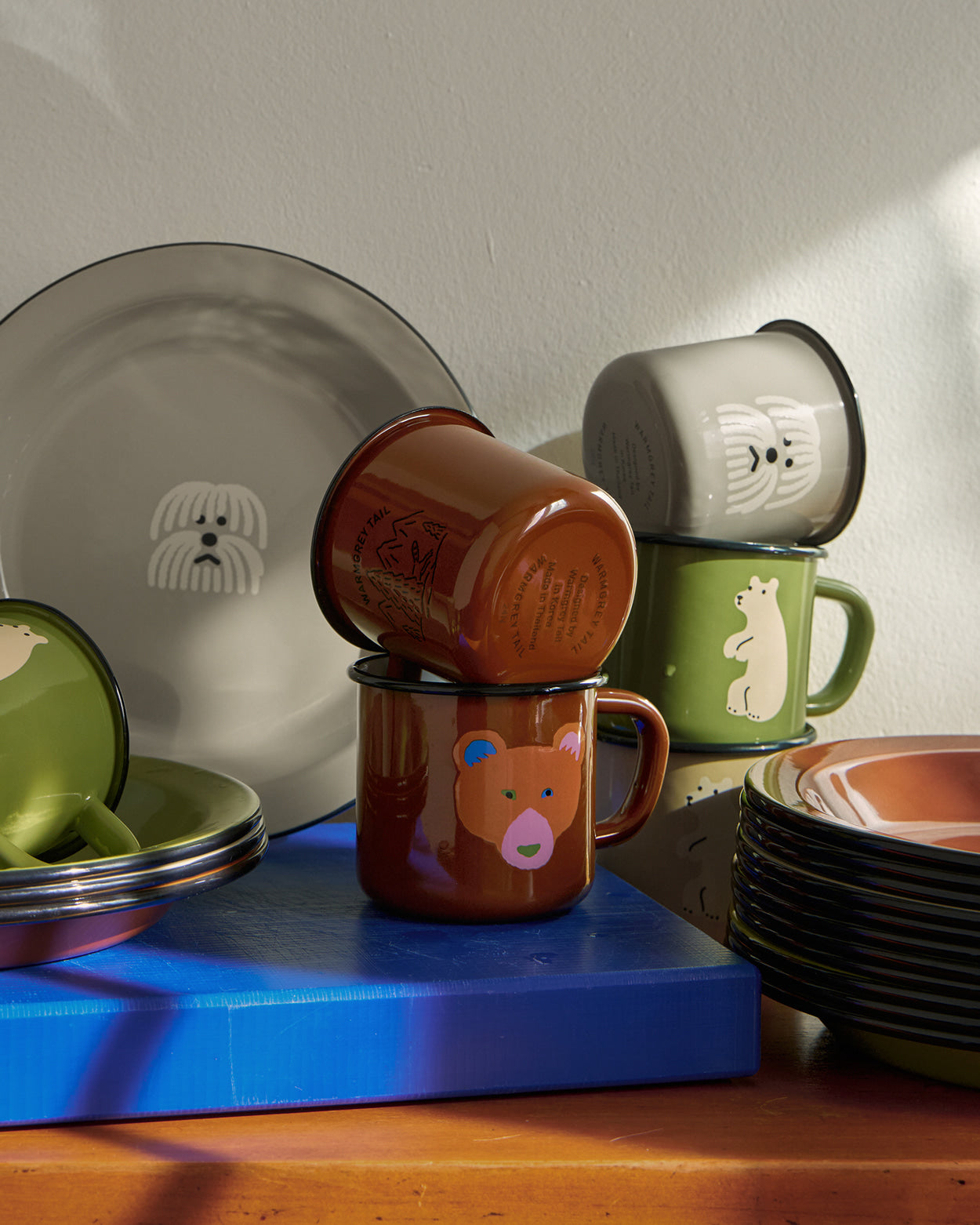 ブラウンベア チョコ エナメルマグカップ