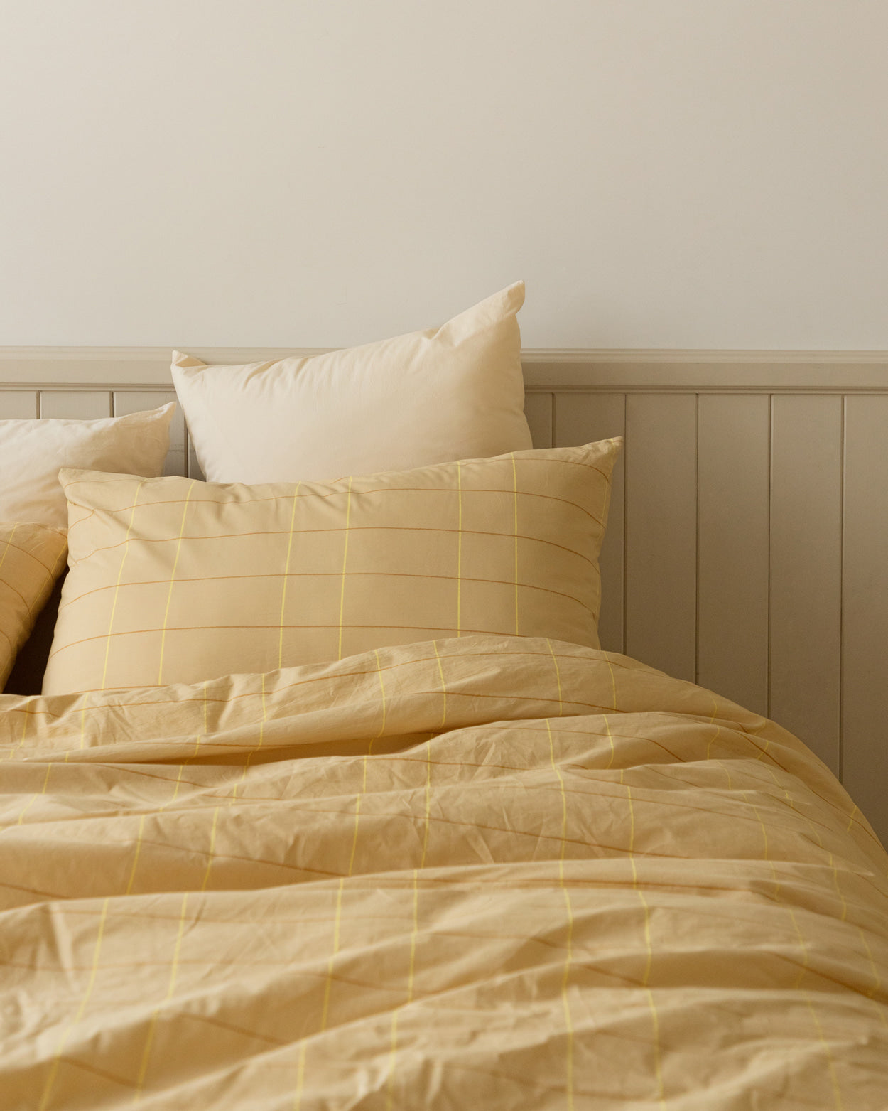 タイルサンドイエローの掛け布団カバー