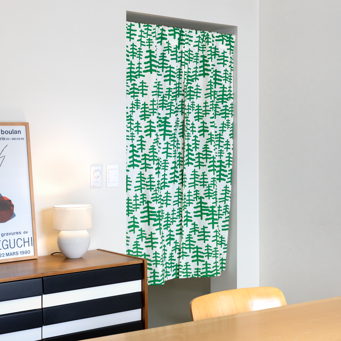 ツリー＆ツリー ハローカーテン グリーン