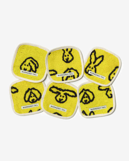 [WGT限定] バニーバニー タオルコースター - イエロー