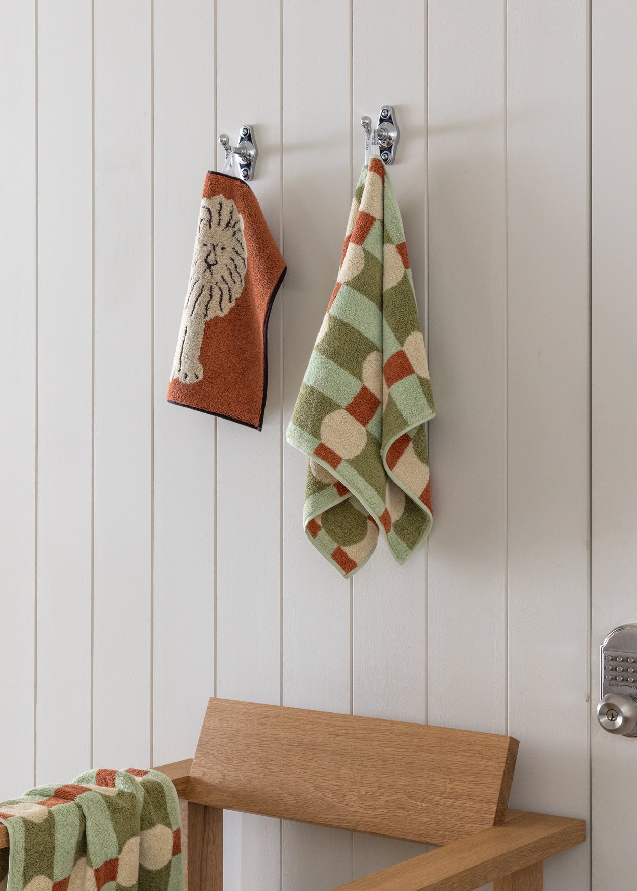 ライオンハンドタオル - クリーム