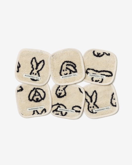 [WGT限定] バニーバニー タオルコースター - クリーム
