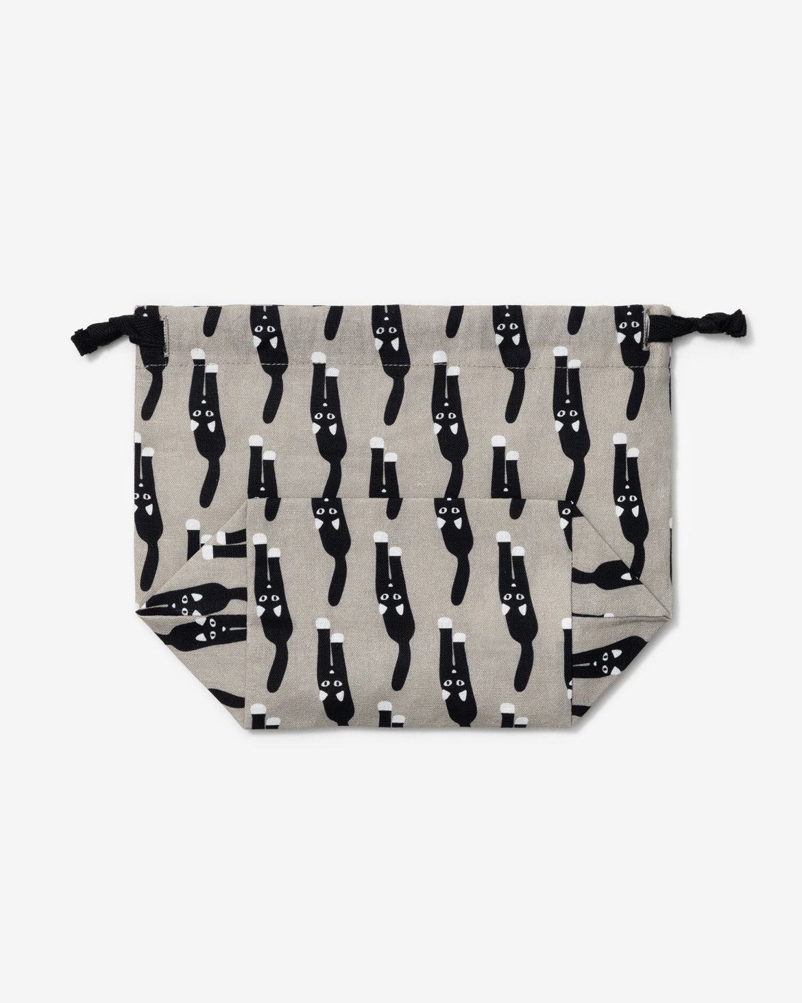 キャットカミング ストリングポーチ - グレー