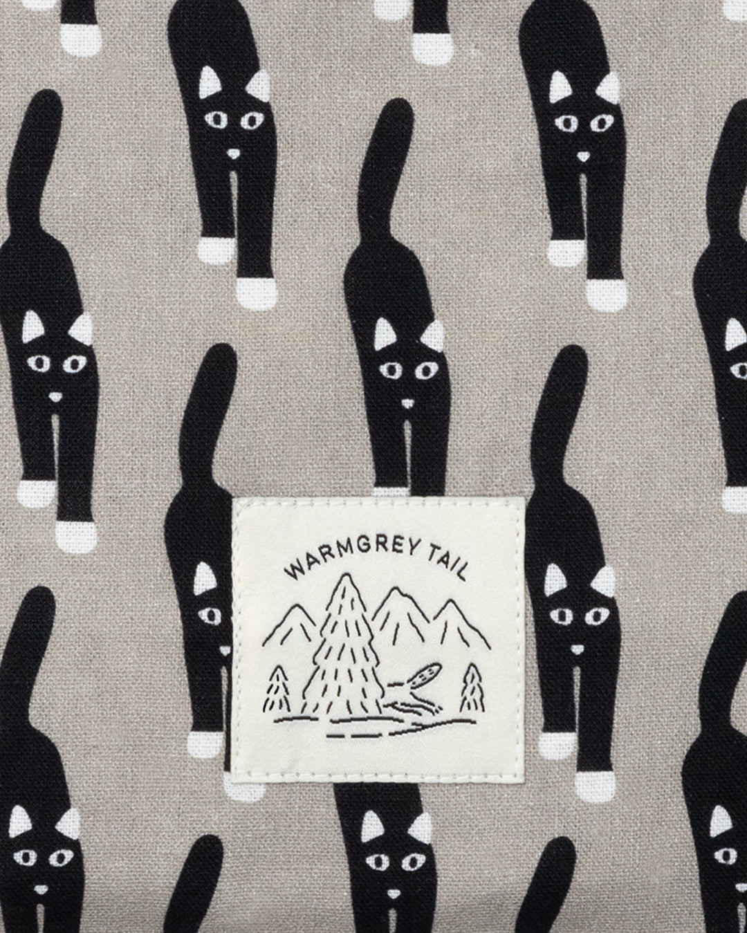 キャットカミング ストリングポーチ - グレー