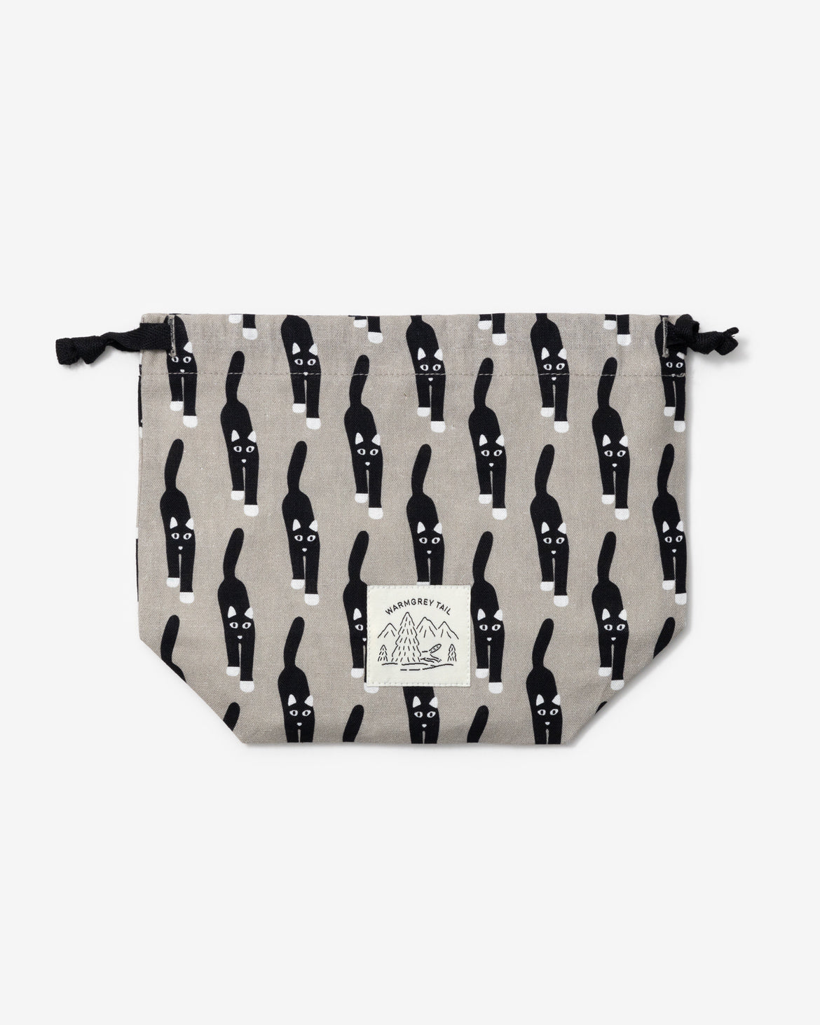 キャットカミング ストリングポーチ - グレー