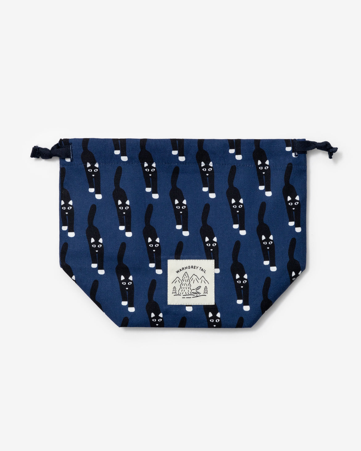 キャットカミング ストリングポーチ - ネイビー
