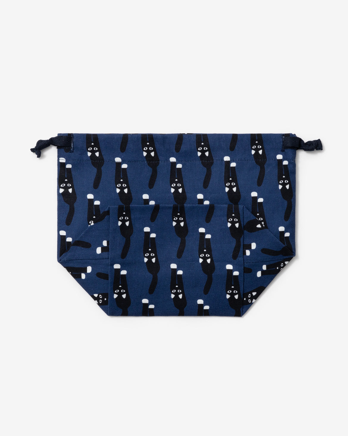 キャットカミング ストリングポーチ - ネイビー