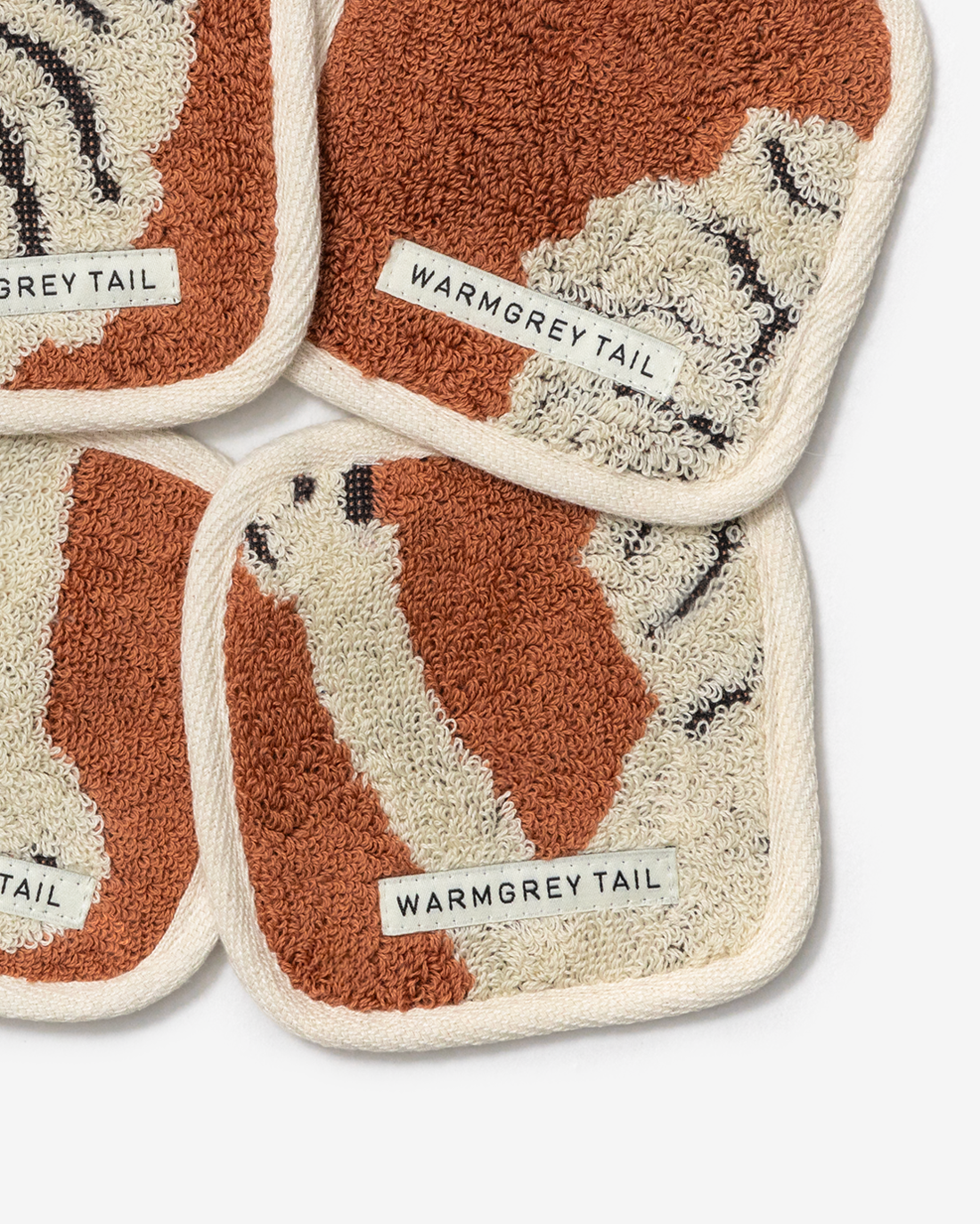 [WGT限定] ライオン タオルコースター - クリーム