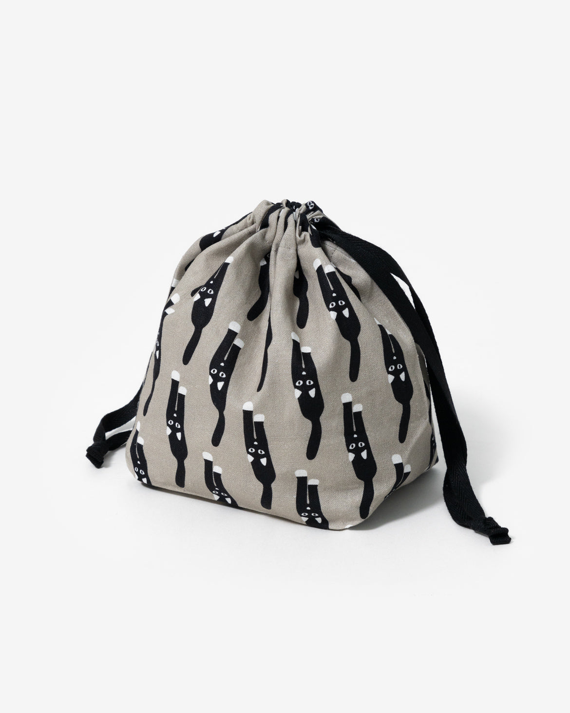 キャットカミング ストリングポーチ - グレー