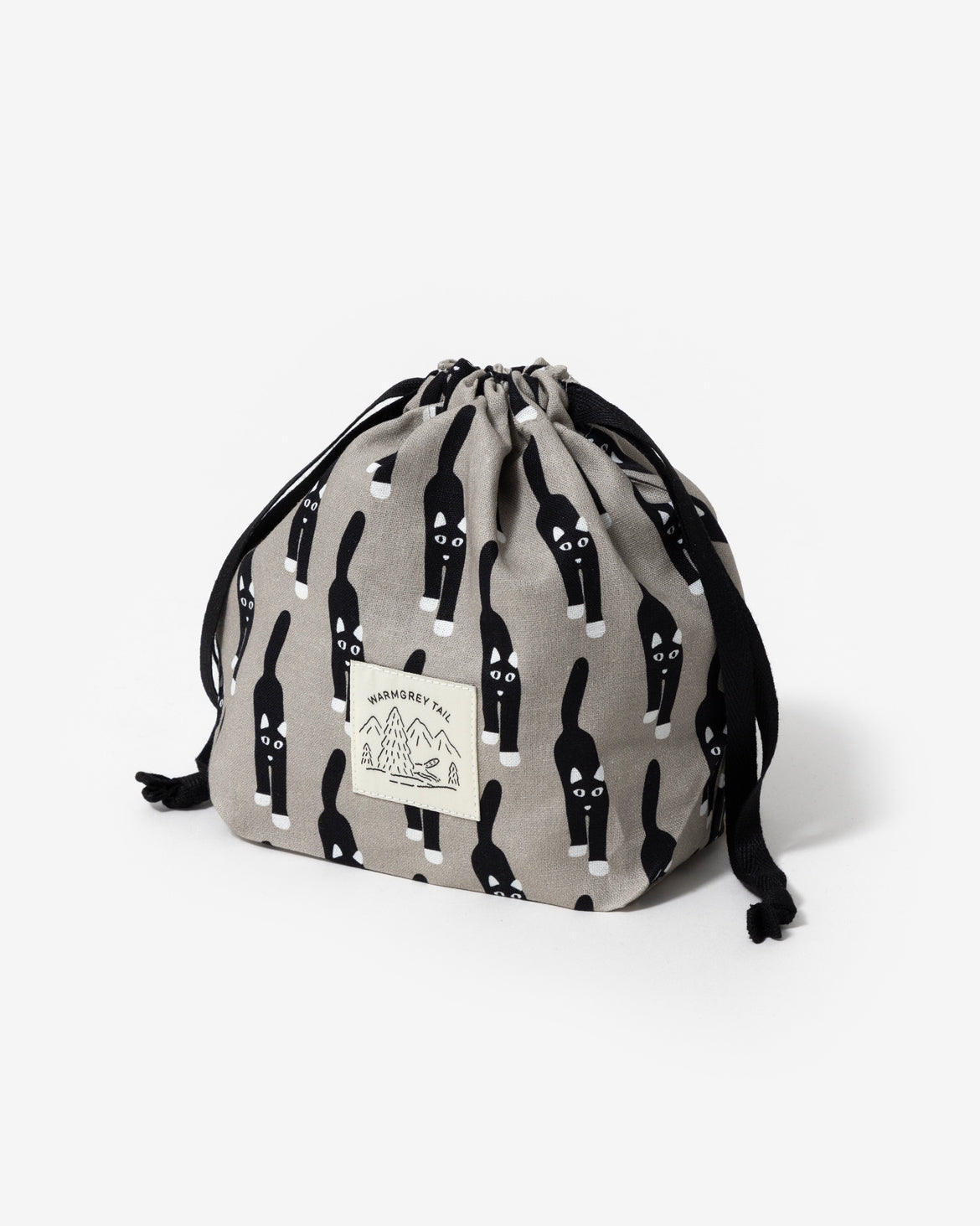 キャットカミング ストリングポーチ - グレー