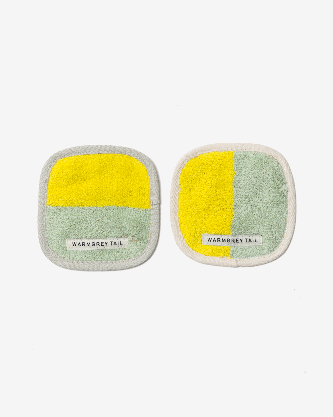 [WGT限定] チェック タオルコースター - サンドイエロー