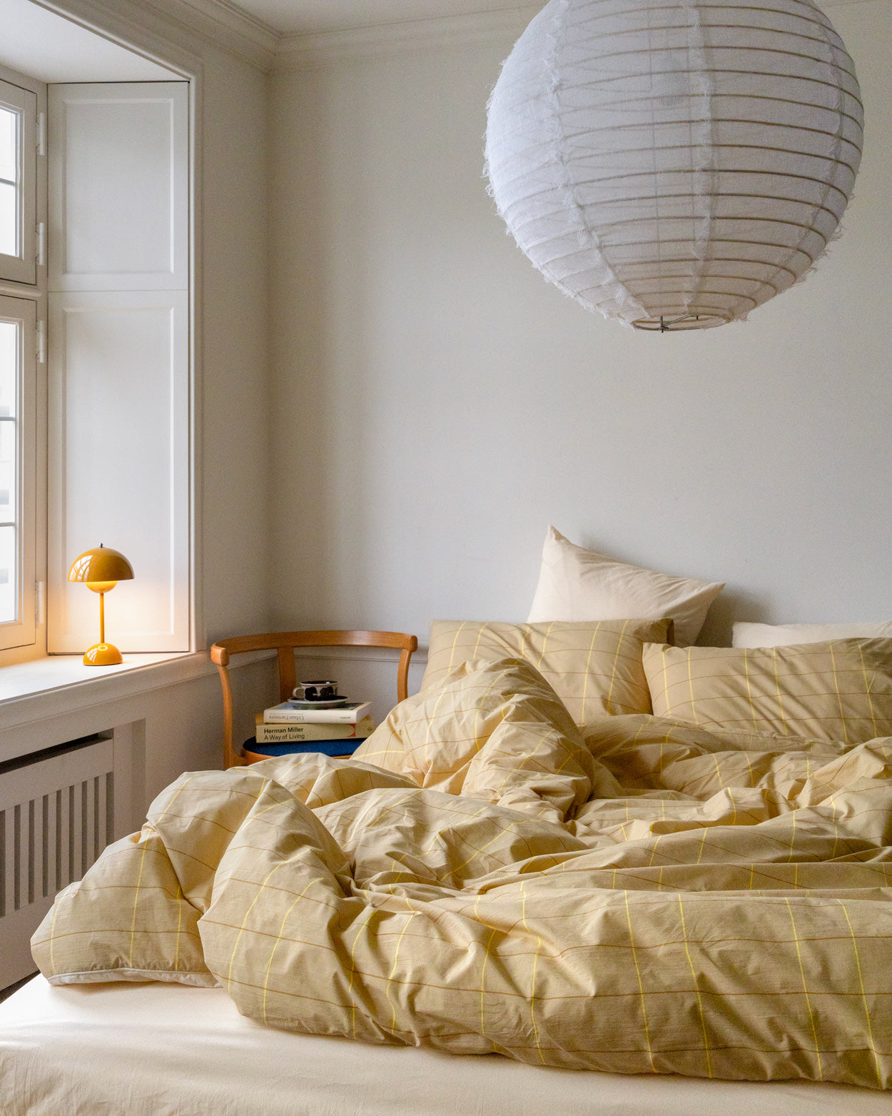 タイルサンドイエローの掛け布団カバー