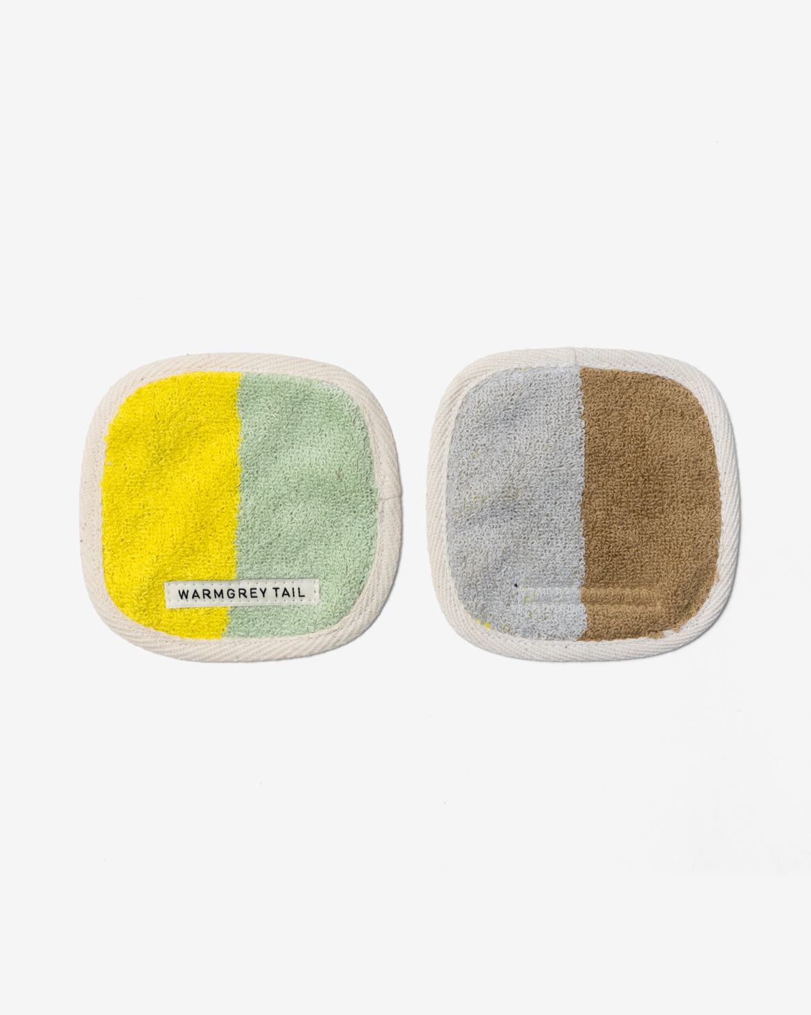 [WGT限定] チェック タオルコースター - サンドイエロー