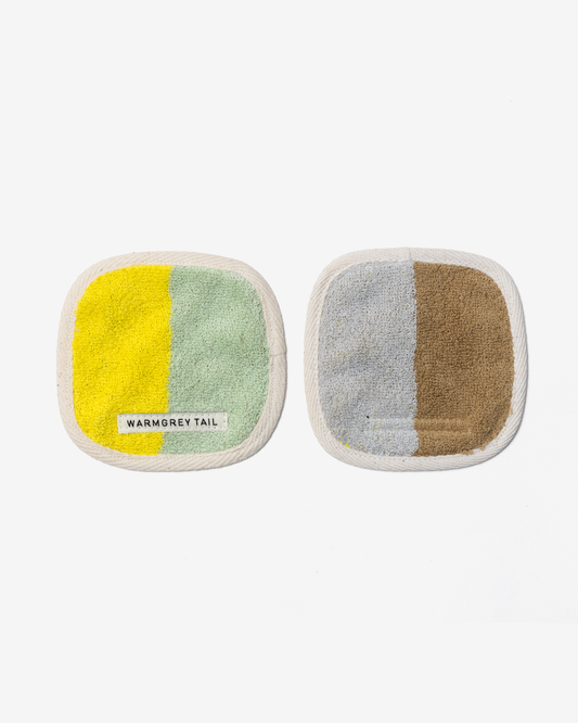 [WGT限定] チェック タオルコースター - サンドイエロー