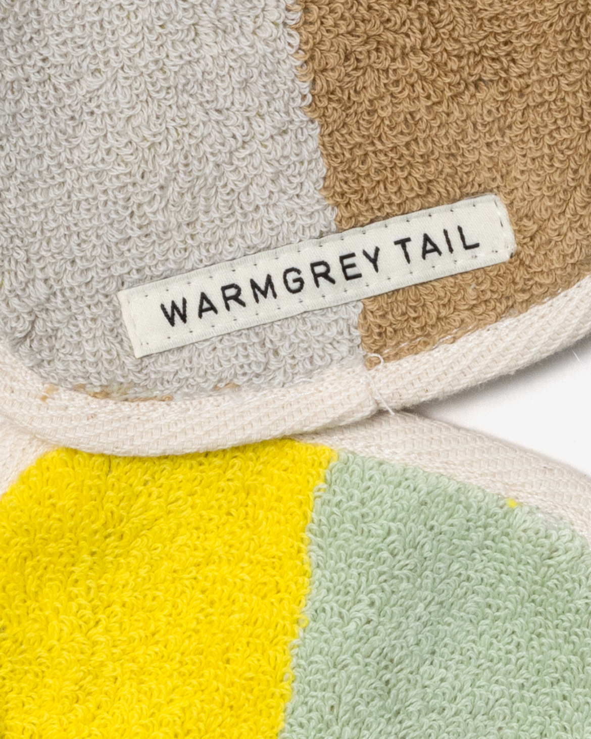 [WGT限定] チェック タオルコースター - サンドイエロー