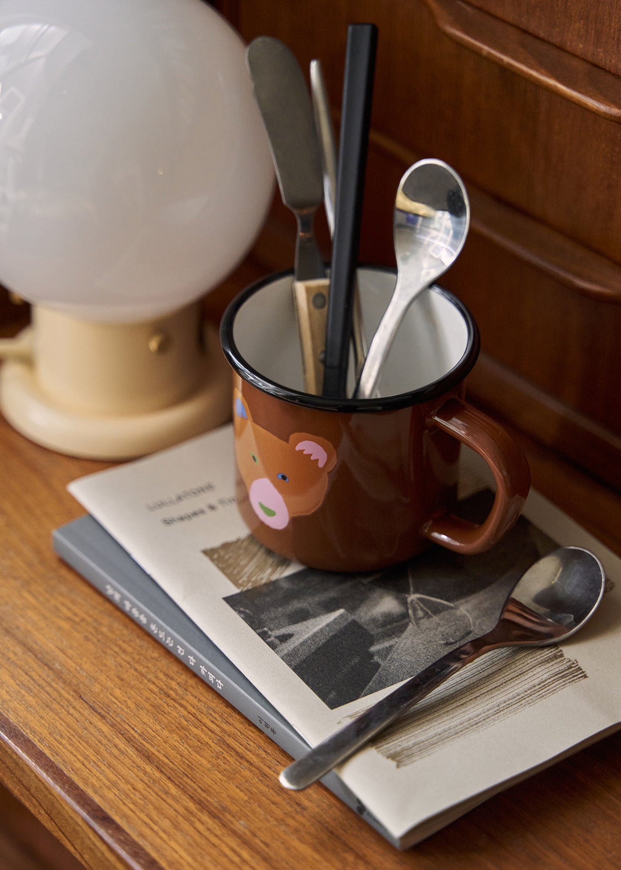 ブラウンベア チョコ エナメルマグカップ