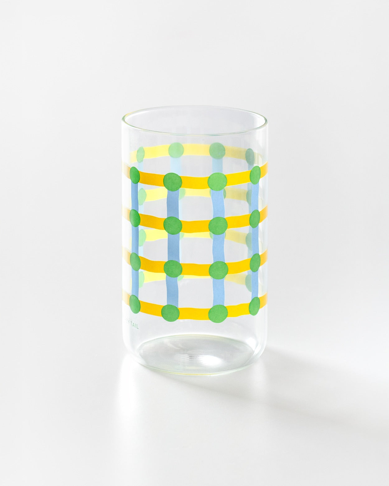DOT CHECK CUP - 黄色地に緑のドットチェック