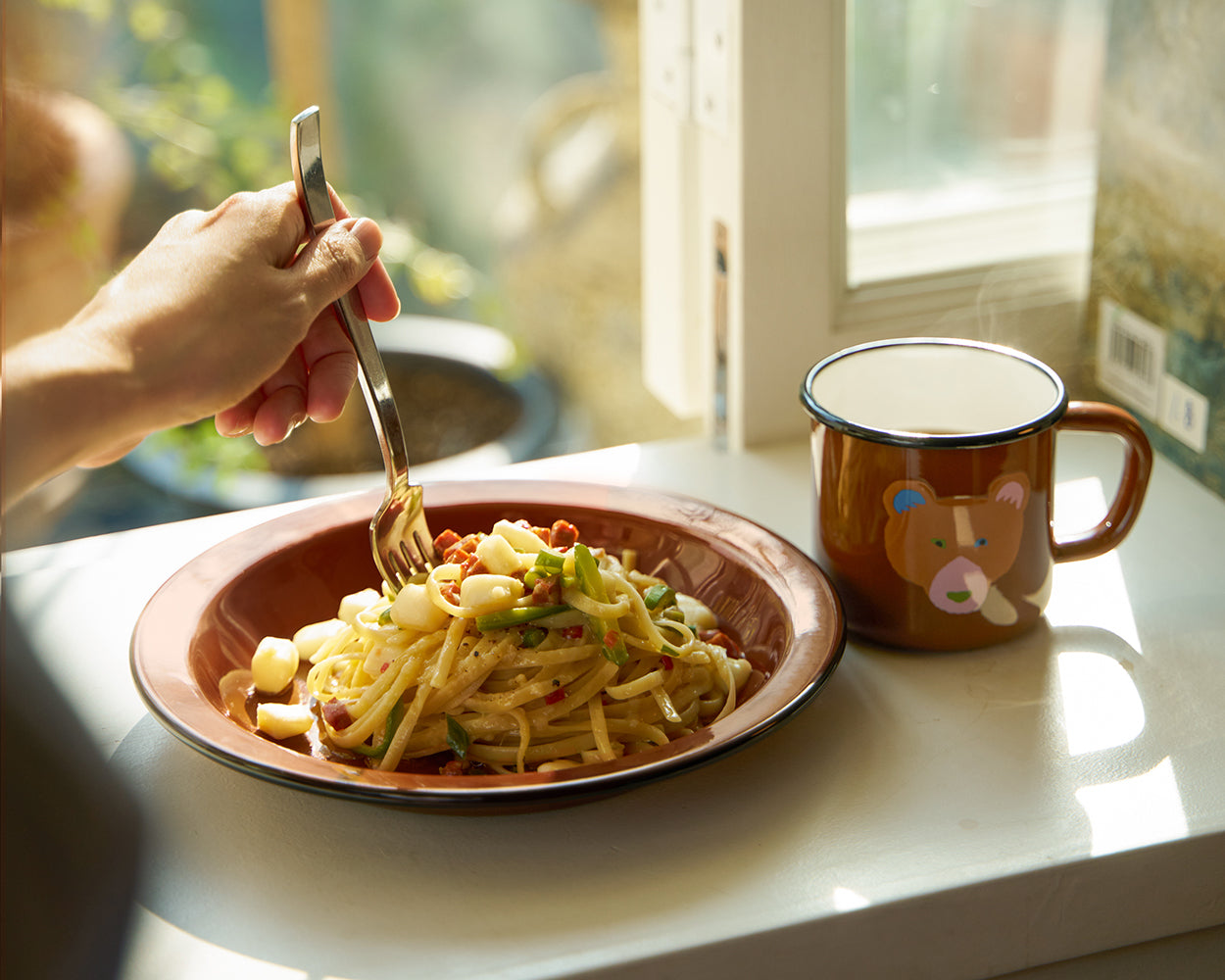 ブラウンベア チョコ エナメルマグカップ