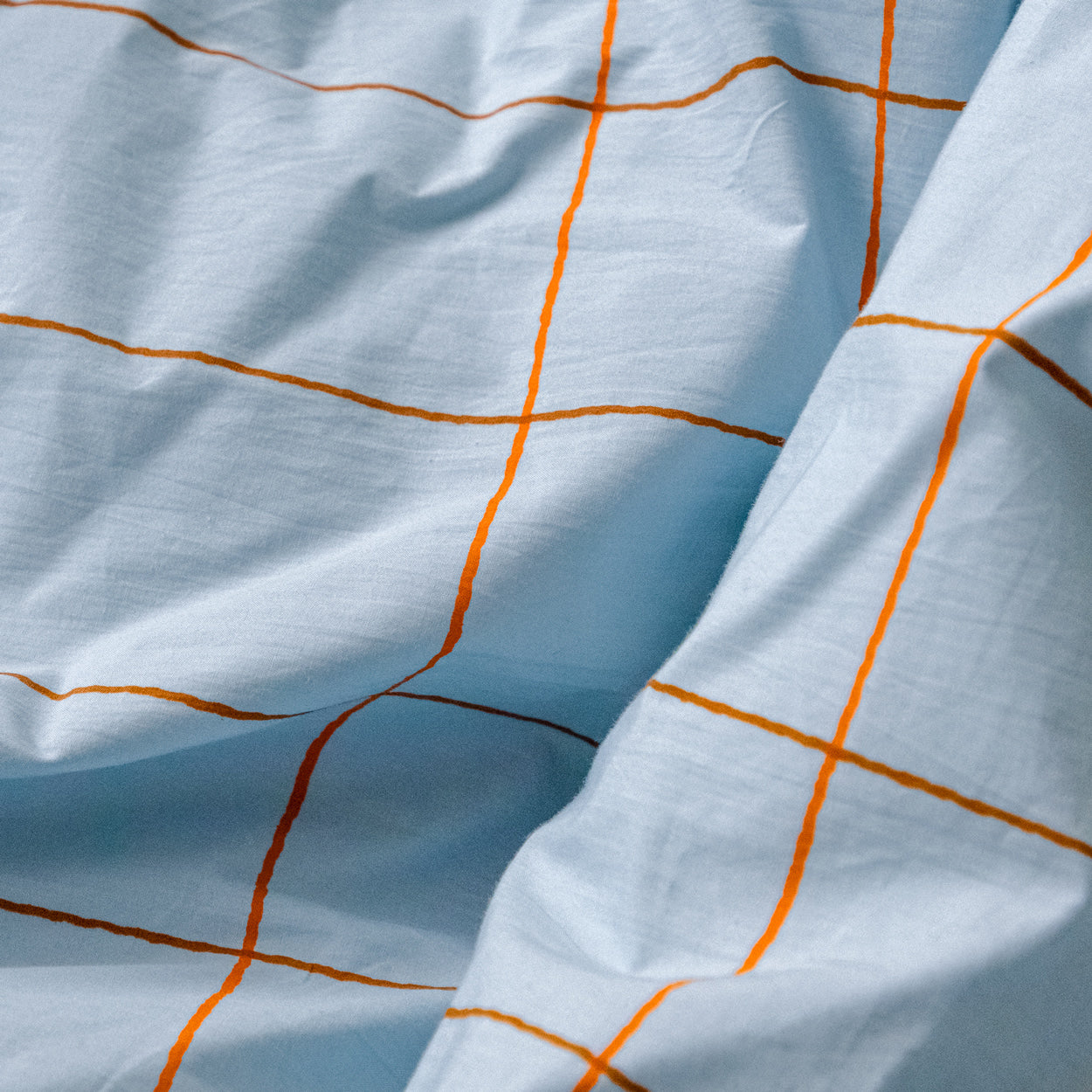 タイルペールブルー掛け布団カバー