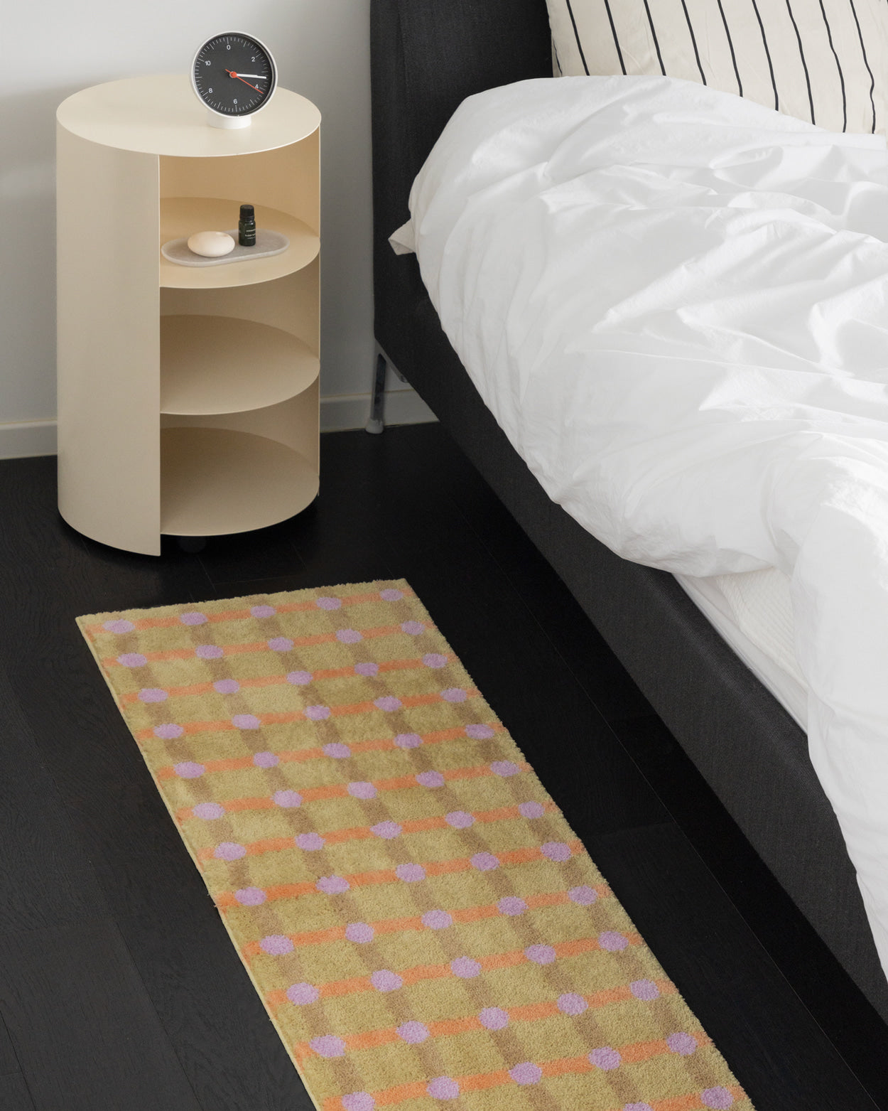 ドットチェックラグ - タンジェリン・オン・サンド 140x45