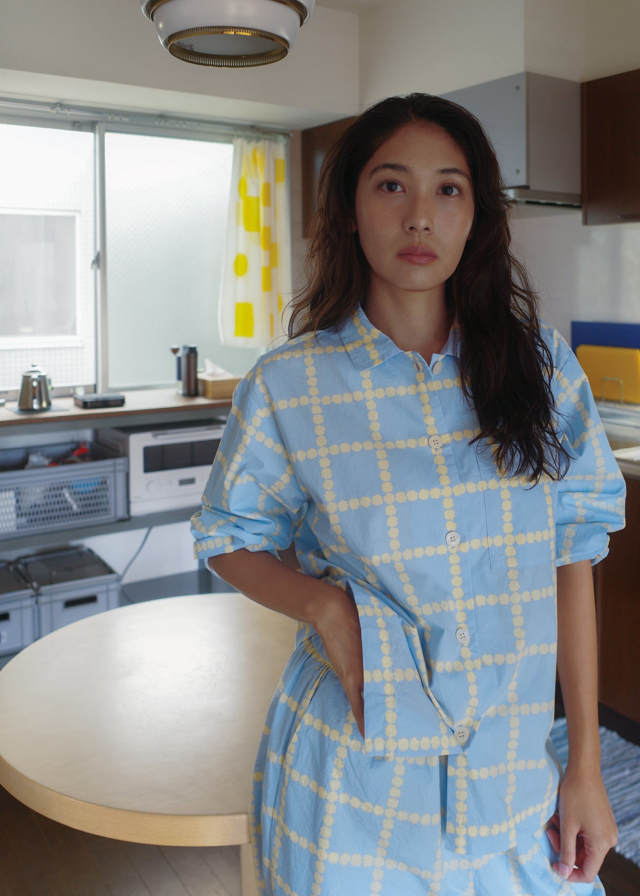 [PRE-ORDER UNTIL OCT 29] BLOSSOM CHECK PAJAMA SET - BLUE
